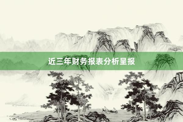 近三年财务报表分析呈报